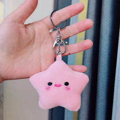 Little Star Plush Key Chain Bag Pendant Car Key Ring - Gift For Friends