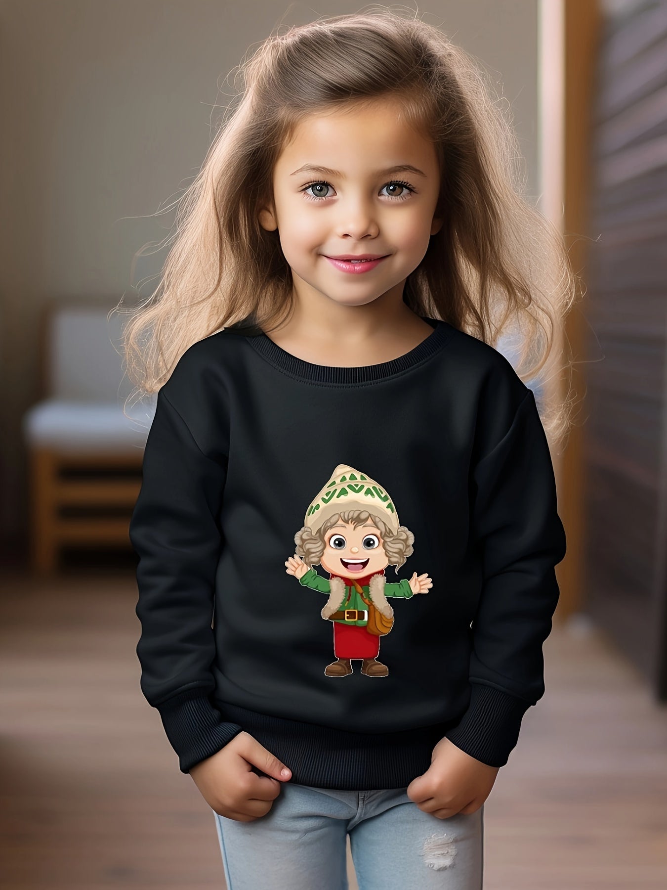 OERYUI Anime Boy Graphic Sweatshirt Girls Long Sleeve Pullover Kids Sports
