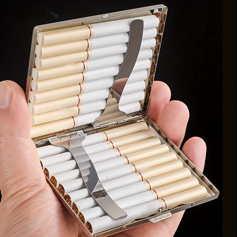 18pcs Printed Metal Cigarette Case Anti Pressure Storage Box For Men