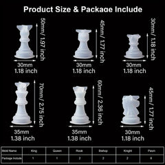 Chess Molds For Resin Casting with Full Size Board