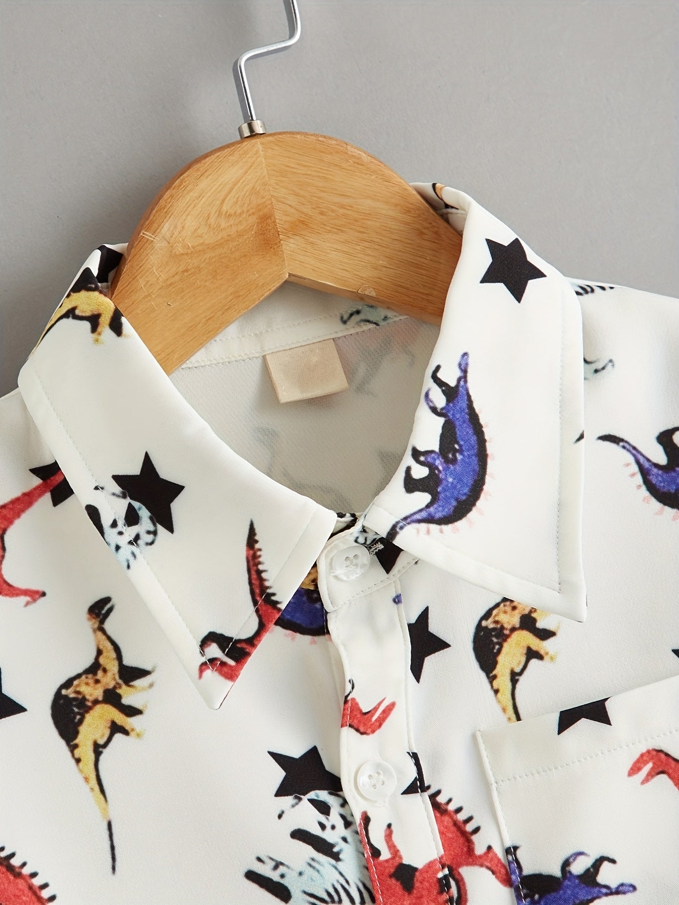 Boys Dino Print 2pc Set Shirt & Shorts