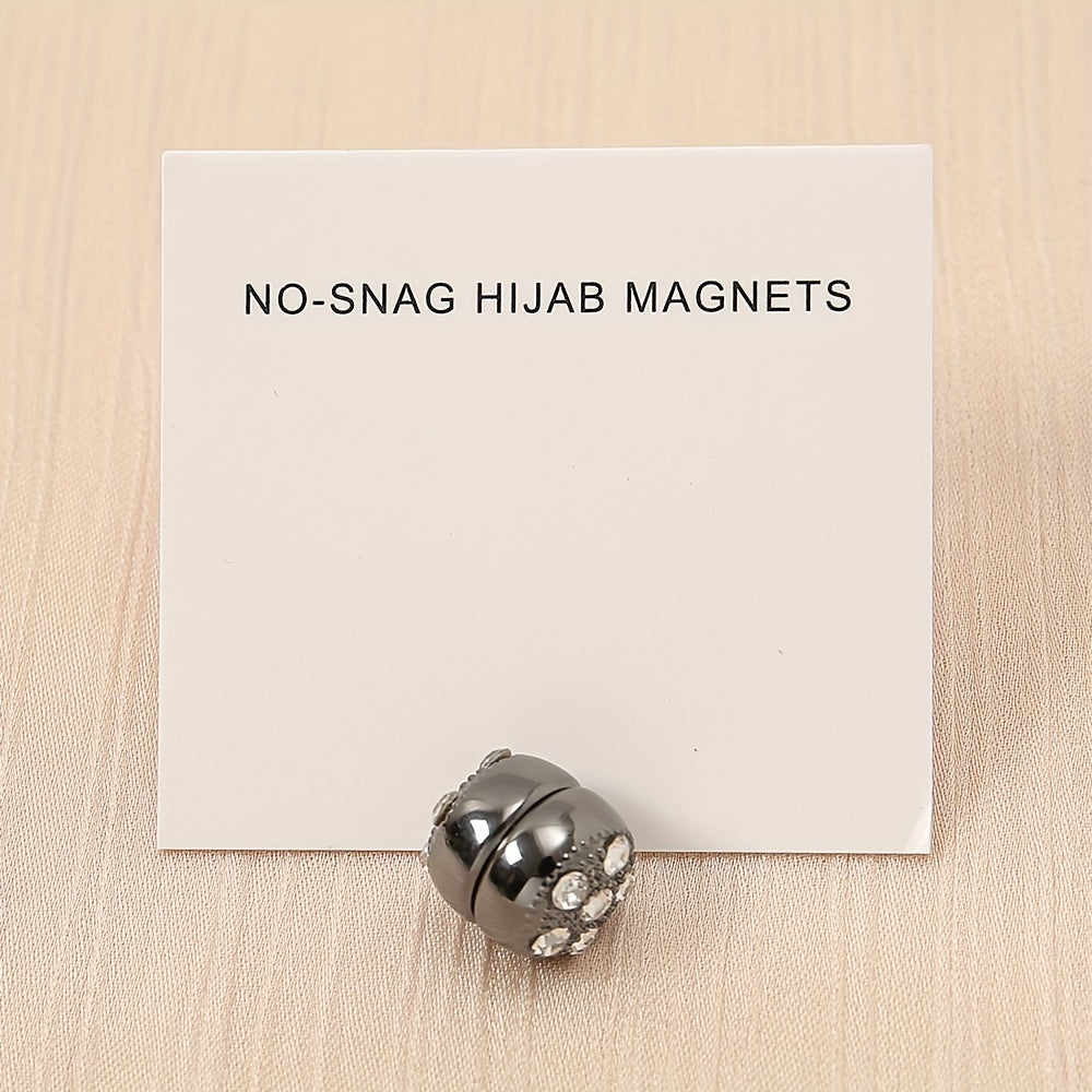 Rhinestone Turban Magnet Buckle Hijab Magnetic Pins Scarf Accessories