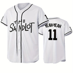 Men's 11 Classic Baseball Jersey Retro Baseball Shirt Slightly Stretch