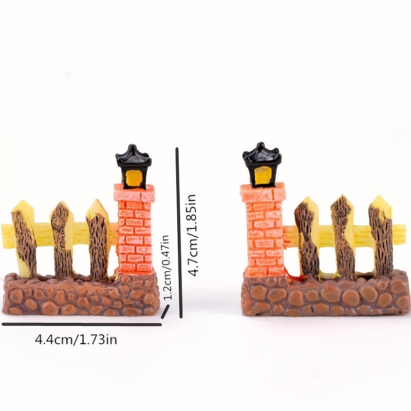 2pcs Fence Door Set Realistic DIY Dollhouse Ornament for Kids