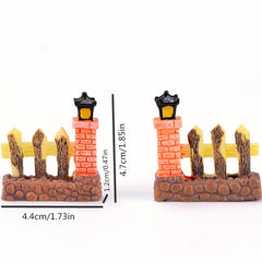 2pcs Fence Door Set Realistic DIY Dollhouse Ornament for Kids