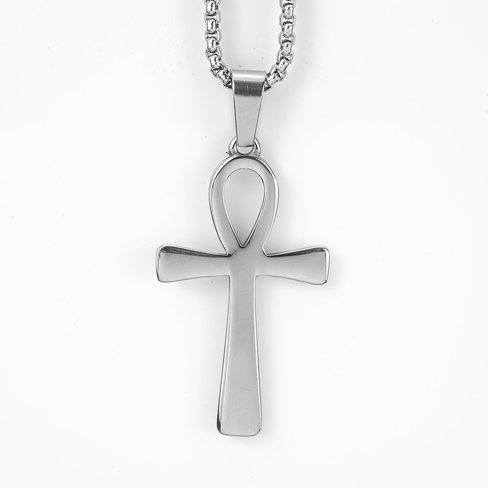 Ancient Egyptian Life Charm Pendant Cross Necklace