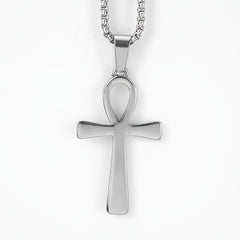 Ancient Egyptian Life Charm Pendant Cross Necklace