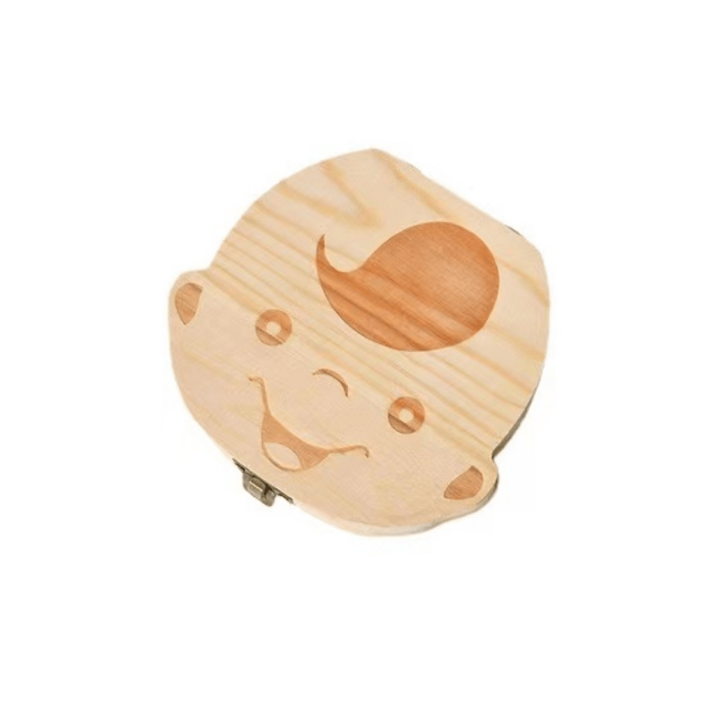 Baby Teeth Keepsake Box Wooden Corrosion Resistant Durable 12x4x1.2in