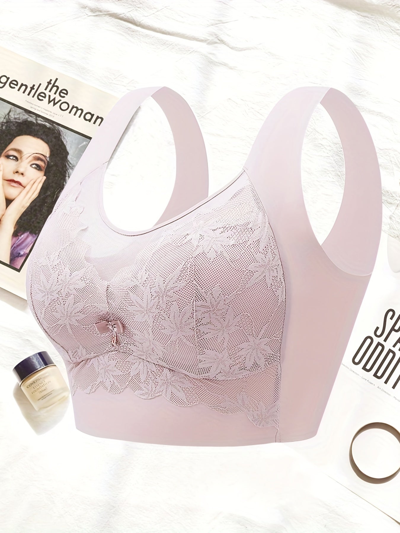Lace Wireless Bra Seamless Wide Straps Intimates Women's Lingerie
