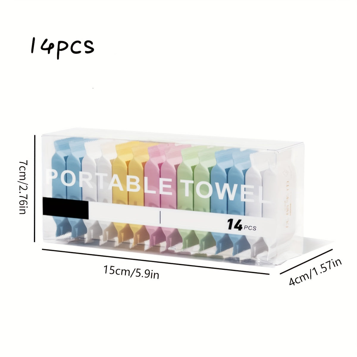 14pcs Compressed Cleansing Towel for Travel & Camping