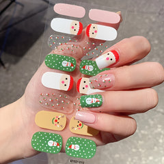 Christmas Nail Art Stickers Santa Reindeer Snowflakes Tree Designs Self Adhesi