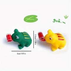 5pcs Funny Frog Toys with Tongue Out Party Favors & Durable Rubber