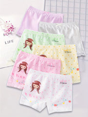 6pcs Safety Leggings Pants For Girls Elastic Waist Underwear