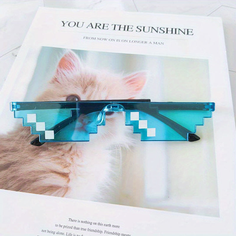 Men's Mosaic Glasses 2D Sunglasses for Party Cosplay