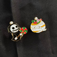2pcs Halloween Pumpkin Button Covers Easy Clip On Jack O' Lantern