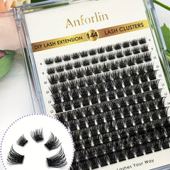 DIY Self Grafting Lashes Segmented Cluster False Eyelashes 144pcs