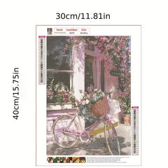 5D Flower Car Diamond Painting 30X40cm Round Diamond Decorative Painting