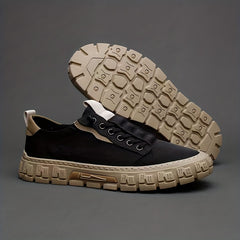 Men's Breathable Canvas Lace-up Skate Shoes