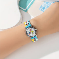 Kids Light Football Sports Quartz Watch