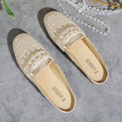 Women's Faux Pearl Mules Slip On Shoes
