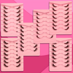 Cat Eyes Lashes Crisscross Half False Eyelashes Short Wispy Lashes