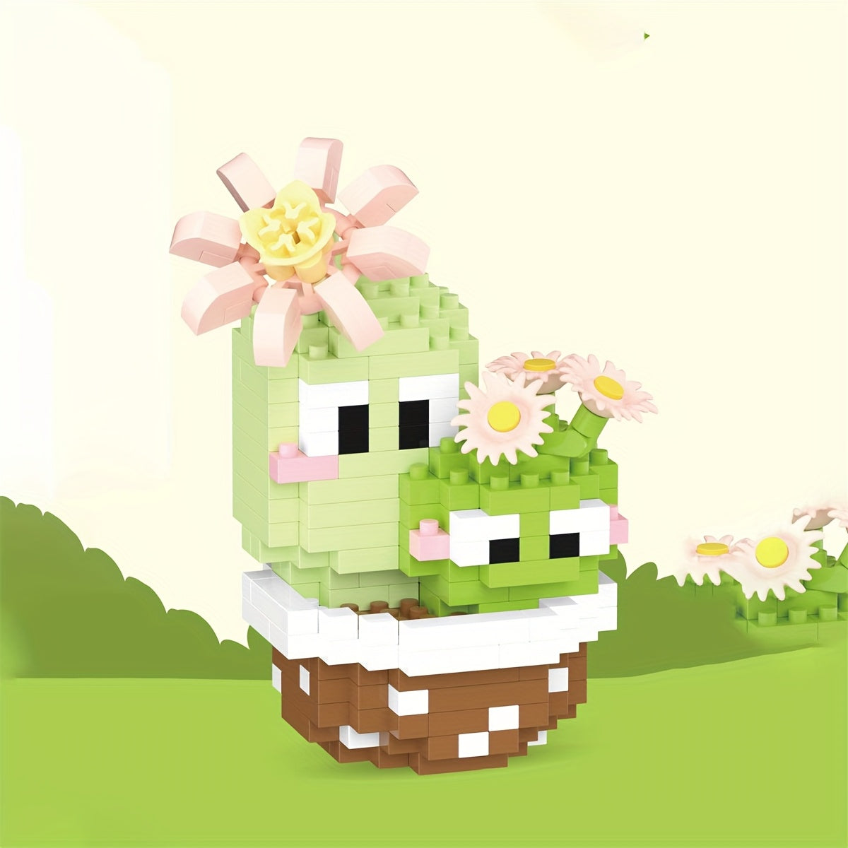 9pcs Plant Building Blocks Creative Birthday Gift