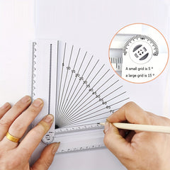 Geometric Drawing Ruler Multifunctional Line Circular Template