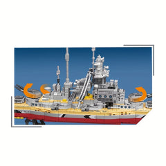 Battleship Building Blocks Military Boat Toy Carrier Assembly Set