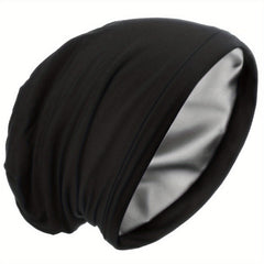 Men's Single Layer Satin Nightcap with Cotton Outer and Silk Satin Inner