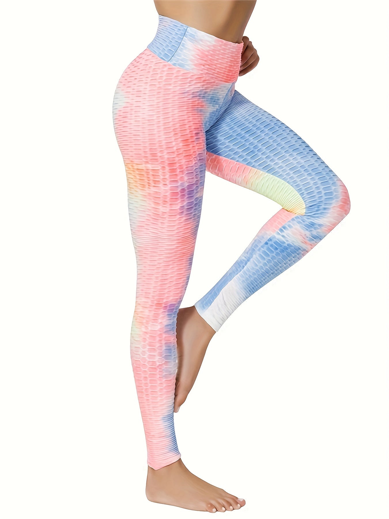 Tie Dye High Waist Yoga Leggings Hip Lifting Sports Pants