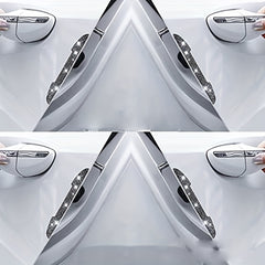 4Pcs Bling Car Door Sticker Scratch Resistant Protector Strip Handle Guard Film
