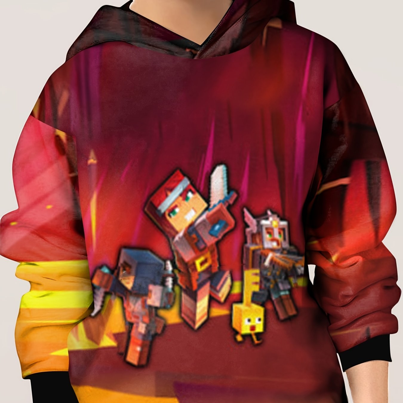 Warrior Print Kid's Hoodie Unisex Casual Pullover Hooded Top