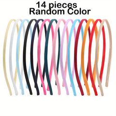 14pcs Invisible Hair Hoop Headwear Hair Accessories For Girls