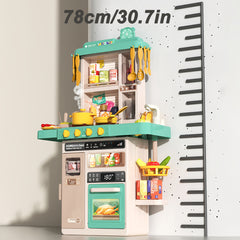 Interactive Pretend Play Kitchen Toy Set for Kids 3-6 Years - Christmas Gift