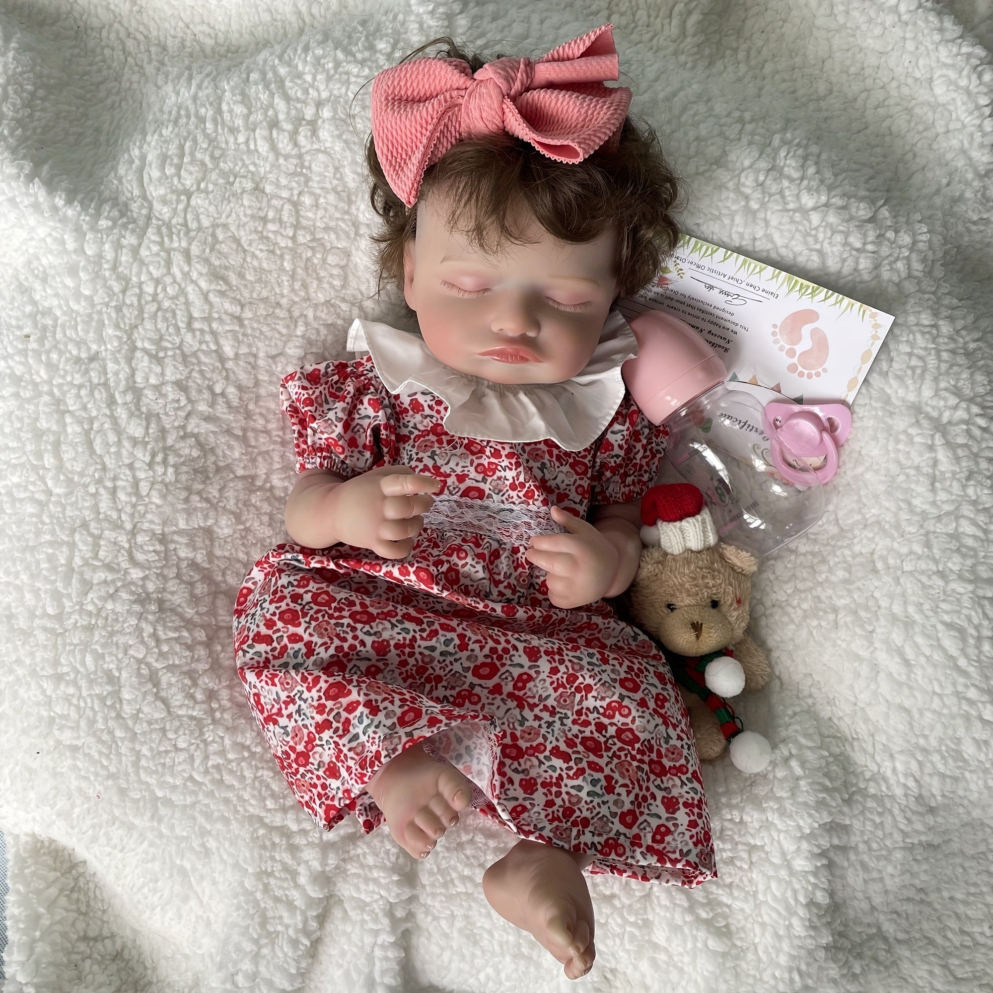 Silicone Vinyl Reborn Dolls Full Body with Rooted Hair Christmas Gift