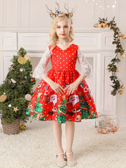Girl's Christmas Style A-Line Dress Fairy Tale Character Cosplay Costume