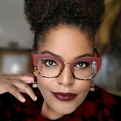 Cat Eye Glasses Clear Lens Women Men's Light Blocking Large Frame Optical Unisex