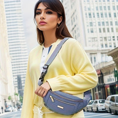 Unisex Laser Waistpack Bright Leather Crossbody Bag