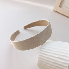 Classic Wide Brim Glitter Hair Band Beige & Gray