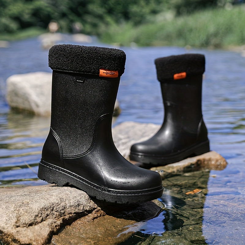 Women's Waterproof Chunky Rain Boots Outdoor Fishing Rain Boots