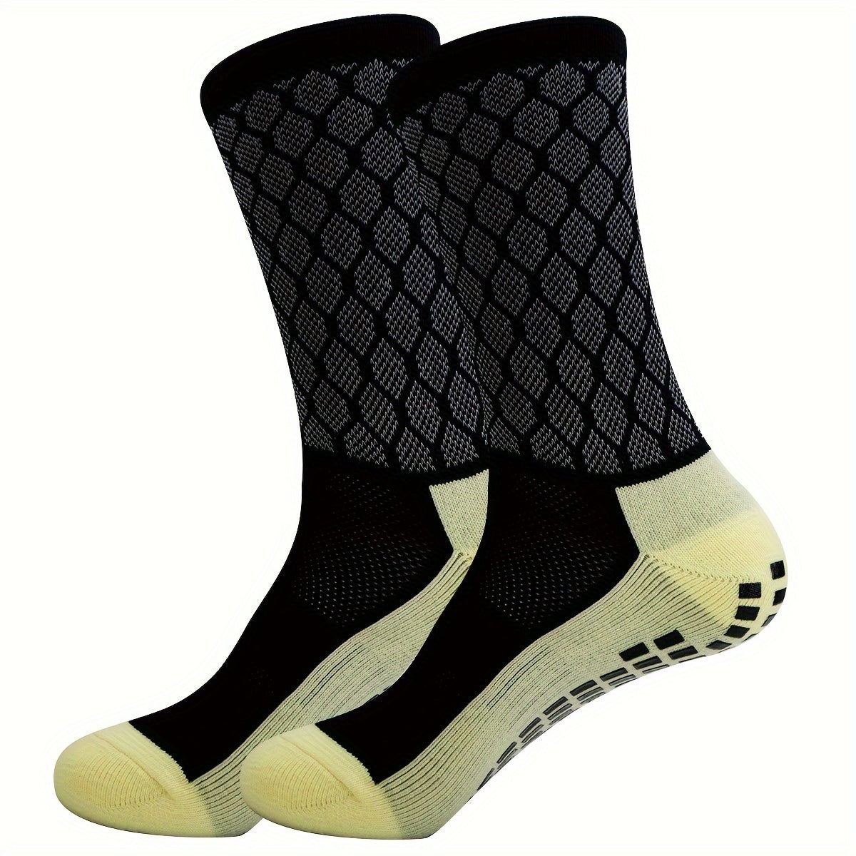 Men's Mid Crew Sport Socks Non Slip Shock Absorption Athletic Socks