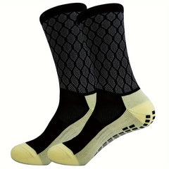 Men's Mid Crew Sport Socks Non Slip Shock Absorption Athletic Socks