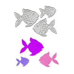 3pcs Fish Metal Cutting Dies Scrapbook Paper Craft Stencils DIY Album