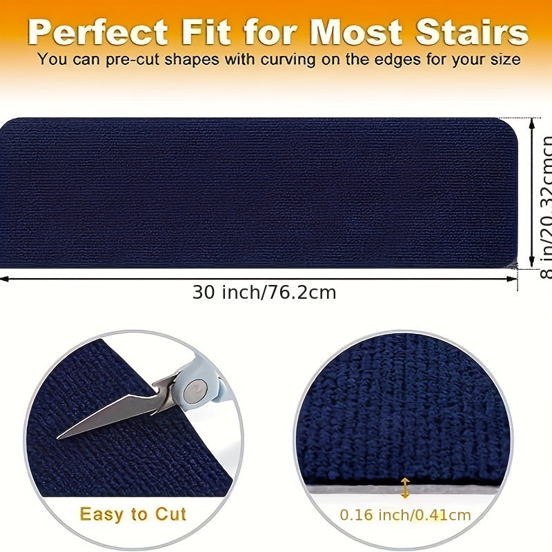 15pcs Stair Treads Non Slip Indoor Carpet Runners For Wood Steps