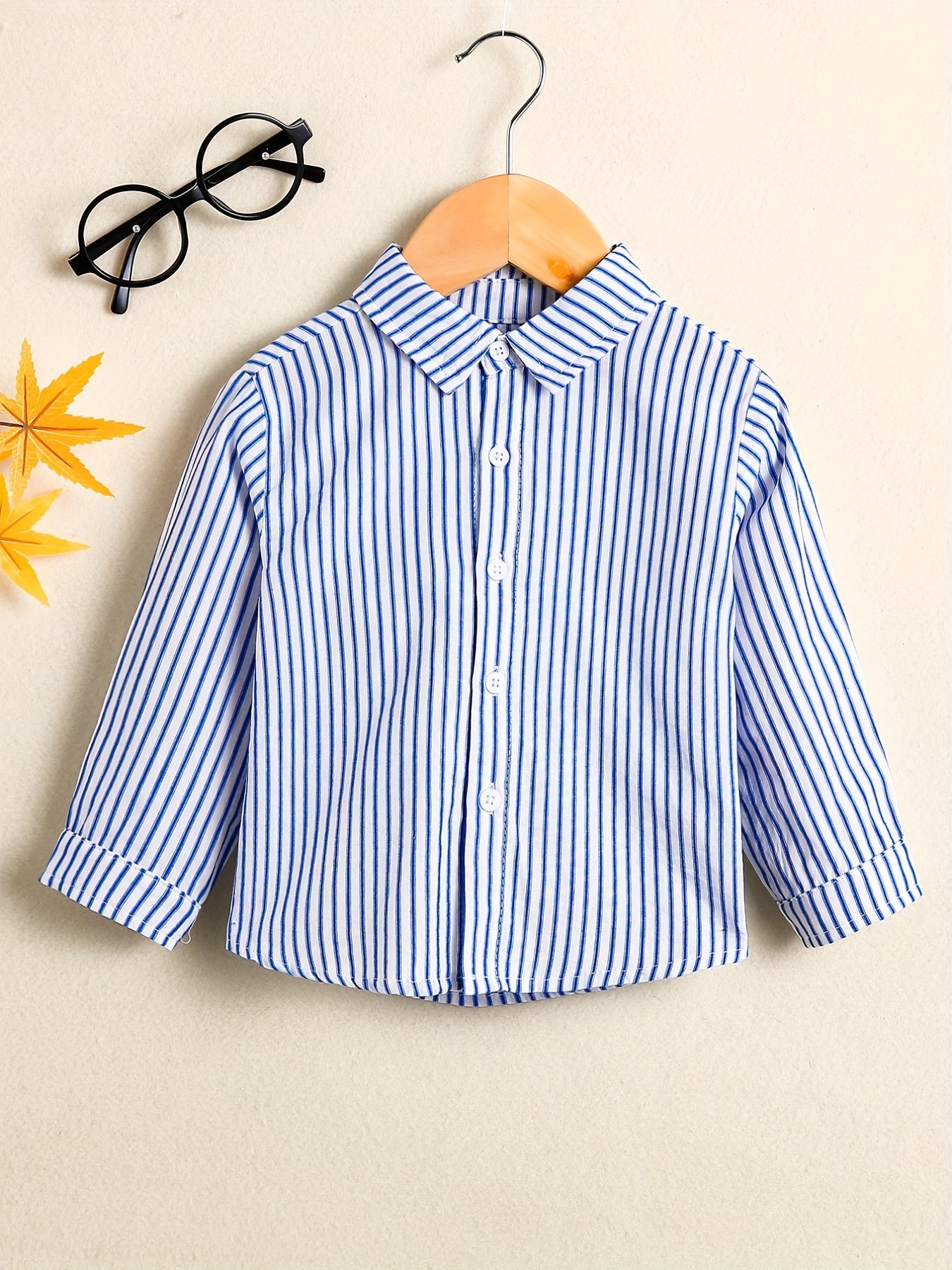 Boys Striped Shirt Long Sleeve Button Down Casual Kids Clothes