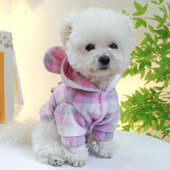Cartoon Bear Embroidered Pet Bear Ear Shape Hoodie Dog Warm Clothes