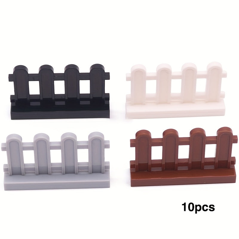 10pcs Wooden Building Blocks Set for Animal Scenes & Farm Toy Sets