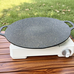 Camping BBQ Iron Plate for Meat Frying and Roasting