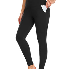 High Waist Sports Leggings With Pockets Tummy Control Soft Running Yoga Pants