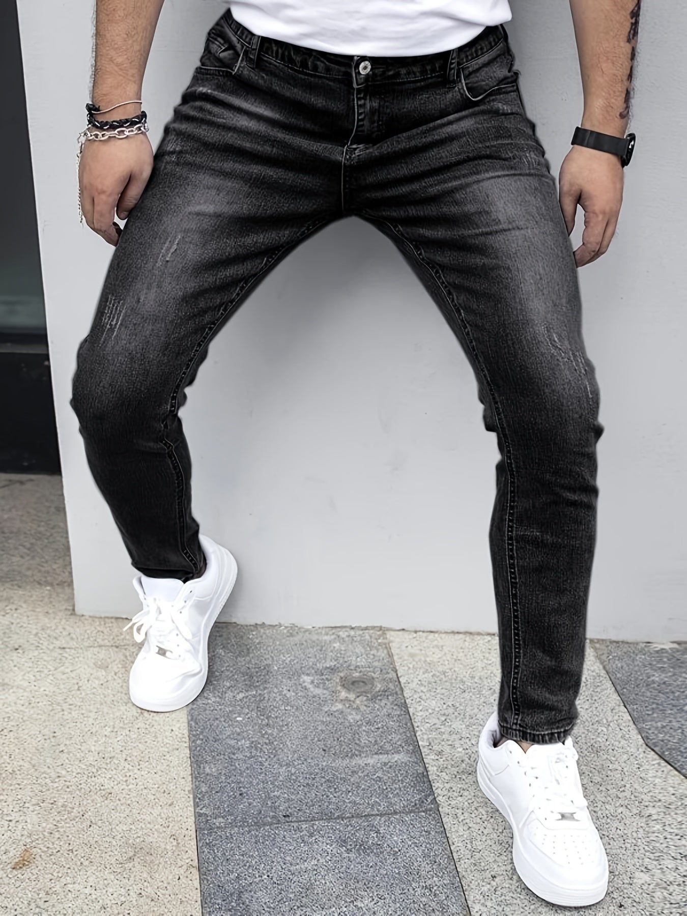 Men's Slim Fit Denim Jeans Casual Style